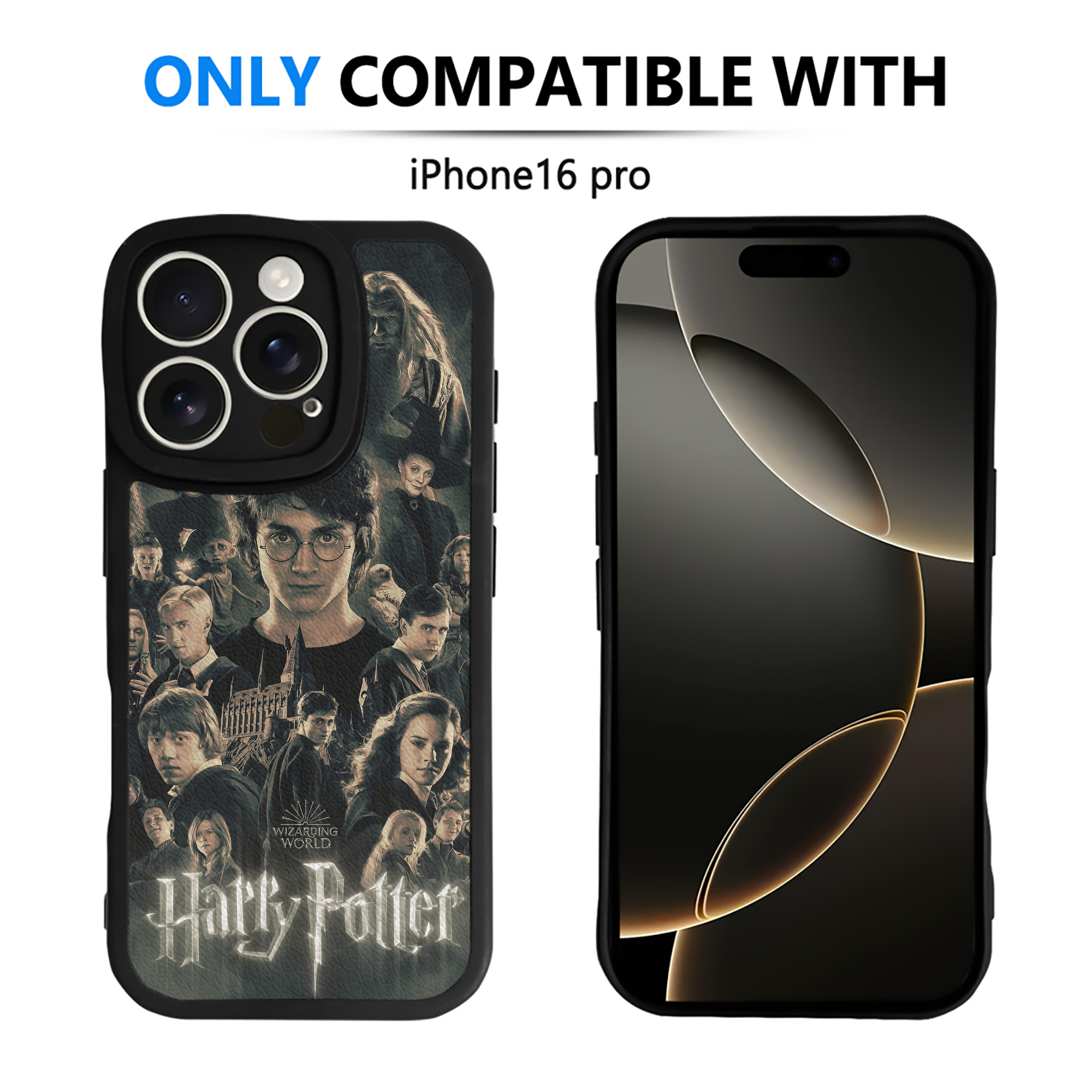 （画像用） Harry Potter ハリー・ポッターシリーズ 【iPhone 16シリーズ対応】シリコンスマホケース（レザー調） 材質：シリコン